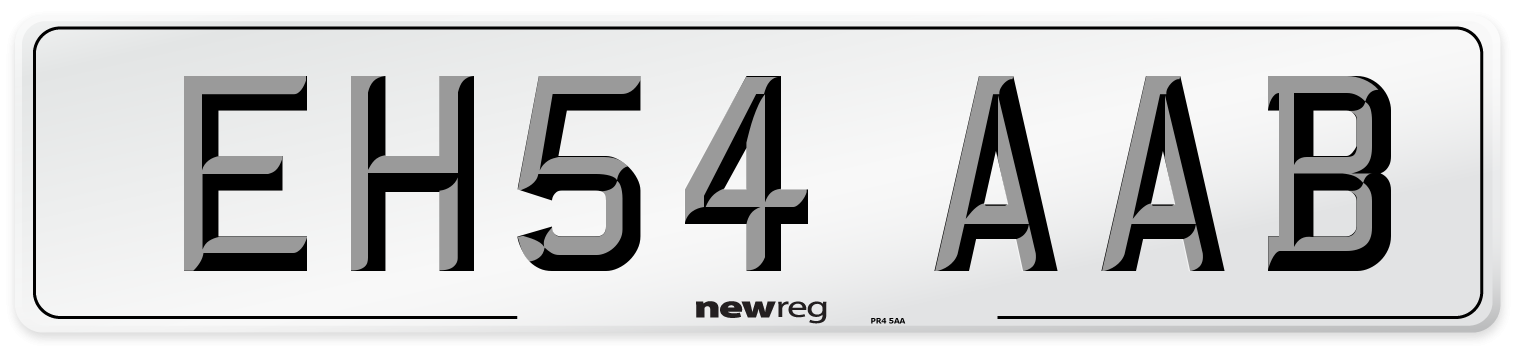 EH54 AAB Number Plate from New Reg